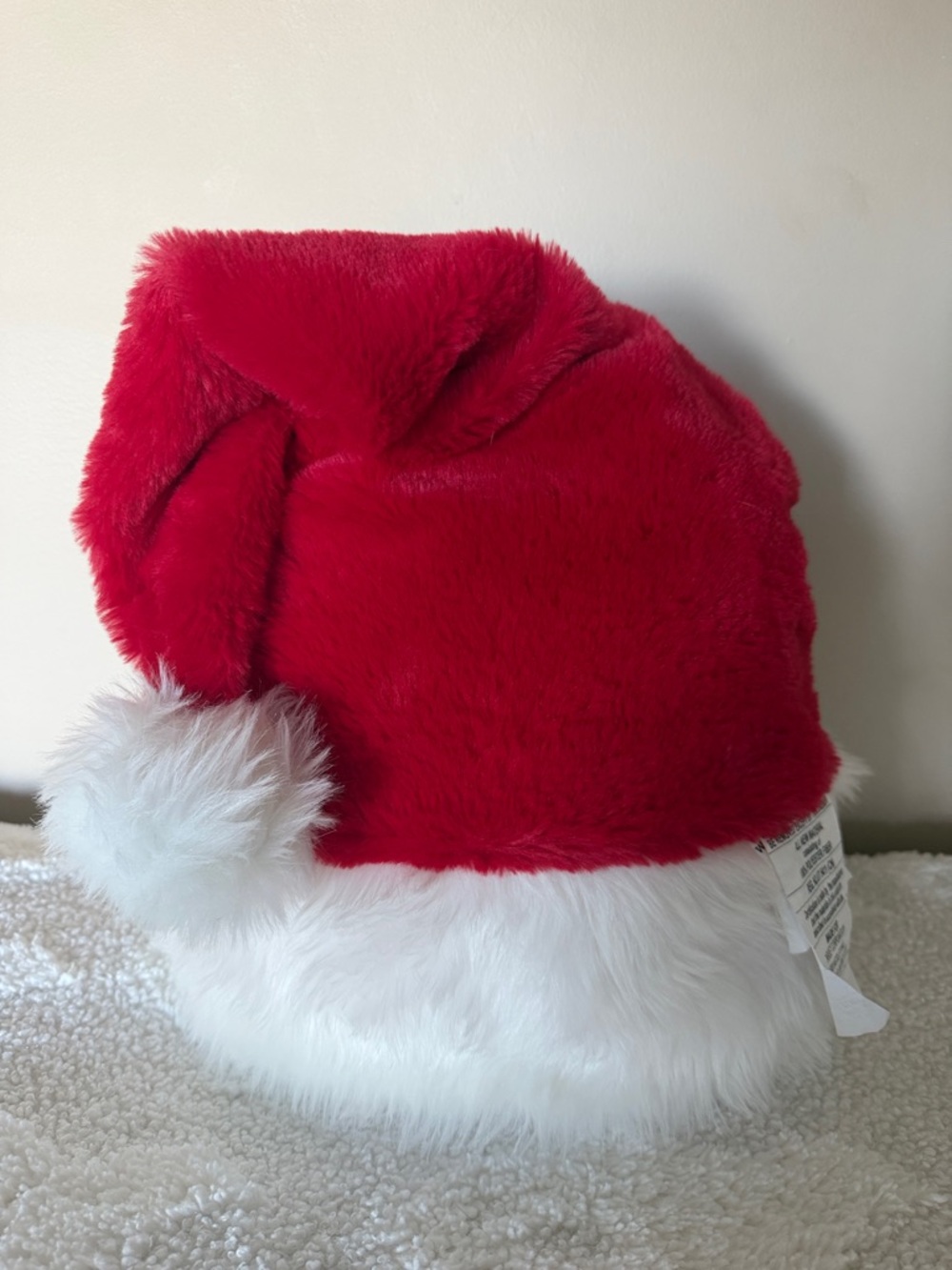 Wondershop Holiday Christmas Santa 🧑‍🎄 Hat Pillow Red & White Faux Fur NEW!